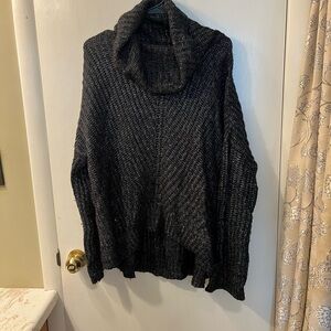 Express Charcoal Cowl Neck Sweater